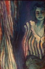 "Blue Girl" Meg Boe BirnsAcrylic on CanvasDimension: 262"L x 90"W X 48"DPrice: $800