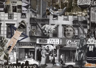 "Return to 2nd Avenue" by Ruth OisteanuCollage-paper on cardboardDimension: 11" x 8.5"Price: $400